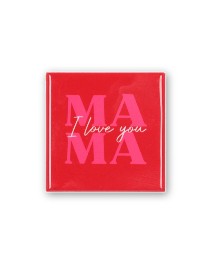 Декоративна плочка 'Mama' червена 10x10 см