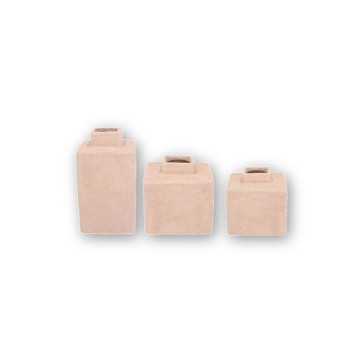 Ваза Lisboa Pink куб комплект/3 – 10x10 / 10x16 / 10x22 см
