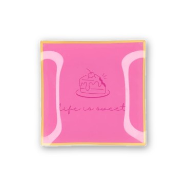 Квадратна чиния 'Life is Sweet' 18 см